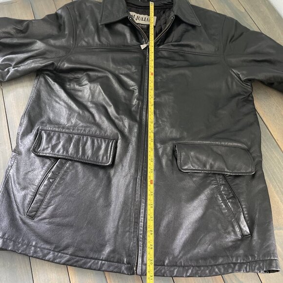 M. Julian Wilson’s Leather Thinsulate Black Jacket Winter Coat Men’s Large (IN) - Picture 6 of 11